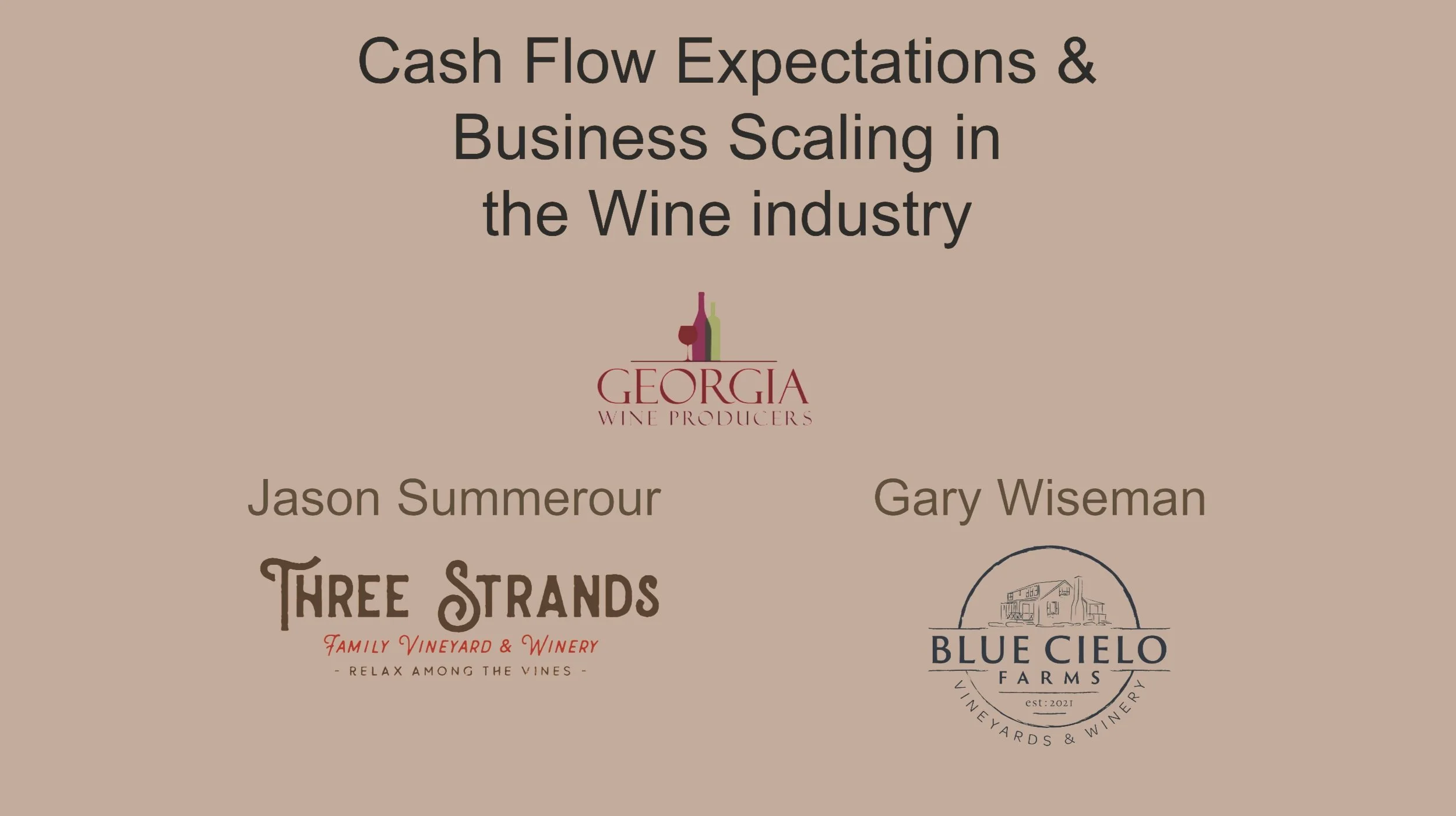 Wine Producers Presentations — Three Strands Vineyard and Winery